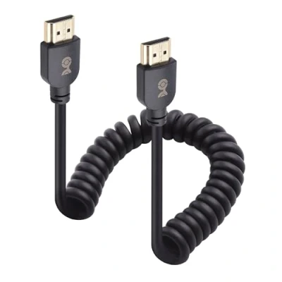 Abbildung von Cable Matters 48Gbps 8K HDMI Spulenkabel 0,3 0,9m mit 8K@60Hz, 4K@240Hz und HDR Unterstützung, für PS5, Xbox Serie X/S, RTX4080/4090, RX 7800/7900, Apple TV, mehr