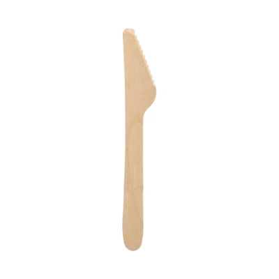 Abbildung von PAPSTAR Einwegbesteck Set 100 Messer, Holz &quot;pure&quot; 16,5 cm