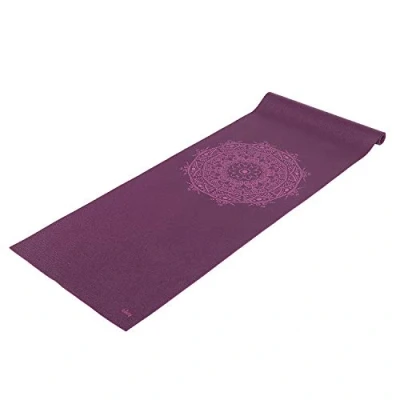 Abbildung von Yogamatte LEELA Collection AUBERGINE. Mandala LILA. PVC