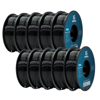 Abbildung von GEEETECH PETG Filament Schwarz, 10x1kg Spule für 3d Drucker
