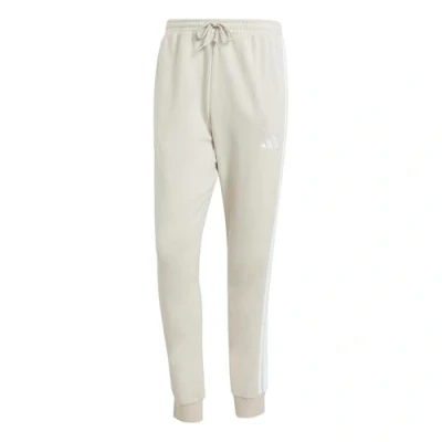 Abbildung von adidas Herren Essential Three Stripes French Terry Pant, Light Grey Heather/Black, S
