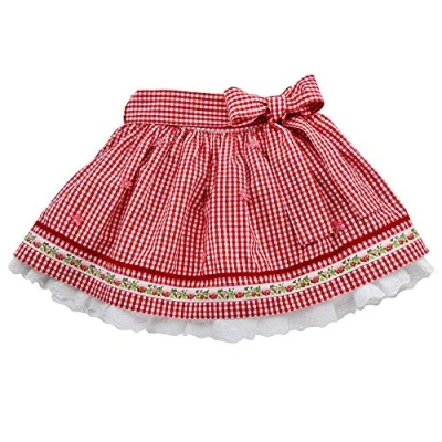 Abbildung von BONDI Trachtenrock Mädchen Rock KARO/BLÜMCHEN rot/weiß kariert