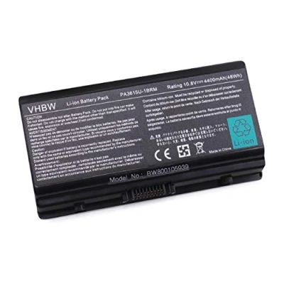 Abbildung von vhbw Akku Ersatz für Toshiba PA3615U 1BRM, 1BRS, PABAS115 Notebook (4400mAh, 10,8V, Li Ion)