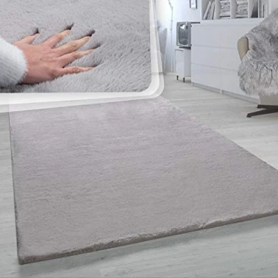 Abbildung von Paco Home Fellteppich &quot;Rabbit 780&quot;, rechteckig, Kunstfell, Kaninchenfell Haptik, ein echter Kuschelteppich, Uni Farben