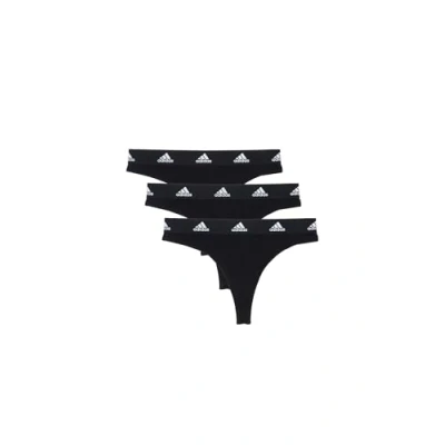 Abbildung von adidas Sportswear Thong 3 PACK String, Damen, Größe: Medium, Black