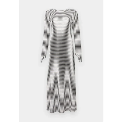 Abbildung von Marc O&#039;Polo Denim BACK CUT OUT Stripes Jerseykleid, Damen, Größe: Large, Black/white