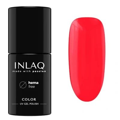 Abbildung von INLAQ® UV Nagellack Neon Rot 6 ml Hema Free Langlebiger Lack Spectrum Kollektion Gelnägel Shellac Gel Gellack ohne