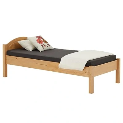 Abbildung von IDIMEX Massivholzbett SORAJA 90x200 cm in braun aus Kiefer Holz, Einzelbett Massivholz mit Kopfteil, Seniorenbett Holz