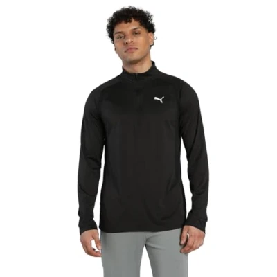 Abbildung von Puma TAD TECH Oberteil mit viertellangem Reißverschluss im Materialmix Herren Black Größe: XS