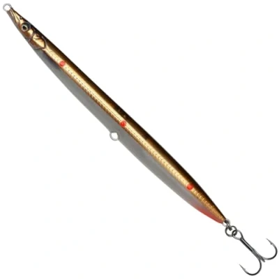 Abbildung von Savage Gear 3D SANDEEL Pencil 9cm 13g Meerforellenköder, Farbe:Brown Copper Red Dots