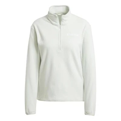 Abbildung von adidas Female Multi Essentials Fleece Jacke mit halbem Reißverschluss, Größe S