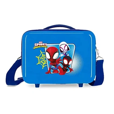Abbildung von Marvel Spidey Team Up Kulturbeutel, anpassbar, mit Umhängetasche, Blau, 29 x 21 15 cm, starr, ABS 9,14 l