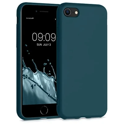 Abbildung von kalibri Case kompatibel mit Apple iPhone SE (2022) / (2020) 8 7 Hülle Handy Handyhülle Petrol matt