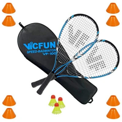 Abbildung von VICTOR Speed Badminton 100 Set 2 Badmintonschläger, 3 Bälle und eine hochwertige Badmintontasche field