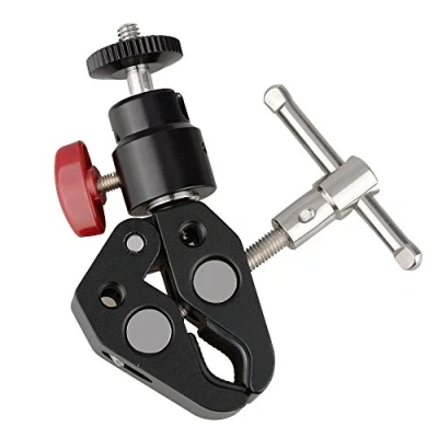 Abbildung von CAMVATE Super Clamp Articulated Mini Ball Kopf mit 1/4&quot; 20 Gewinde Loch