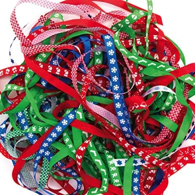 Abbildung von Baker Ross AX315 Großpackung Weihnachtliche Bänder Pro Packung, Kreative Künstler Und Bastelbedarf Für Kinder Zum Saisonalen Basteln Dekorieren Zur Winterzeit