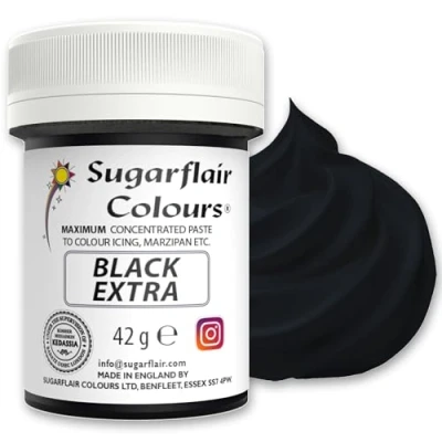Abbildung von Sugarflair Lebensmittelfarbe Max Konzentriert Black Extra, Lebensmittel Farbstoff Hoch für Marzipan und Fondant, Concentrate Paste Colour 42g