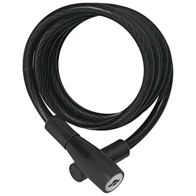 Abbildung von ABUS Spiralkabelschloss 3506K 6 mm starkes, flexibles Fahrradschloss Sicherheitslevel 1 120 cm Schwarz