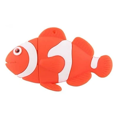Abbildung von Ulticool Fisch 8 GB USB Aquarium Meer Flash Pen Drive Fish Memory Stick Daten Aufbewahrung Speicherstick Orange und Weiß