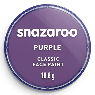 Abbildung von Snazaroo 1118888 Kinderschminke, hautfreundliche hypoallergene Gesichtschminke auf Wasserbasis, wasservermalbar, parabenfrei, 18ml Topf Lila