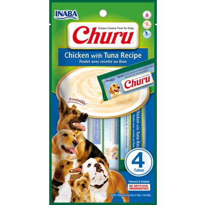 Abbildung von Inaba Churu puree Hundesnacks Huhn und Thunfisch