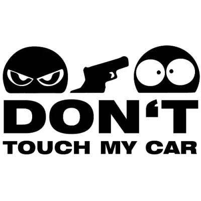 Abbildung von Don&#039;t Touch My Car Auto Aufkleber Sticker Tuning JDM Fun schwarz ca. 12x7 cm