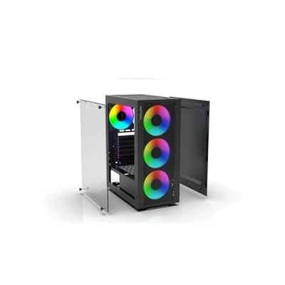 Abbildung von Empousa EMG 15XN Gaming PC Gehäuse Computer Glasscheibe 4x ARGB Lüfter schwarz