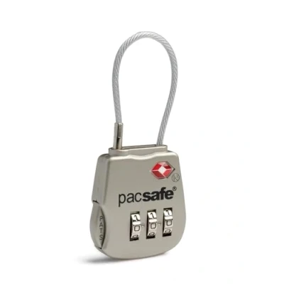 Abbildung von Pacsafe Prosafe 800 combination cable padlock, Gepäckschloss, 8 cm, Silver, 10250705