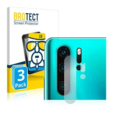 Abbildung von BROTECT Schutzglas für Huawei P30 Pro (NUR Kameraschutz) (3 Stück) Schutzfolie Panzer Folie Glas [Extrem Kratzfest 9H, Anti Fingerprint,