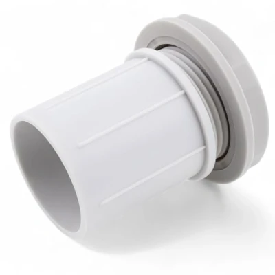 Abbildung von 5 Stück XmediaSat M20 PVC Rohradapter mit Gewinde 20 mm Stangenrohr Adapter für Verbindungs /Verteilerdosen lichtgrau (RAL 7035)