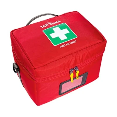 Abbildung von Tatonka First Aid Family (ohne Inhalt) Erste Hilfe Tasche zum selber Befüllen Mit mehreren, ausklappbaren Fächern, funktionaler Unterteilung und Klappdeckel 25 x 18 cm (red)