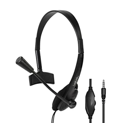 Abbildung von LogiLink HS0054 Mono Headset, 1x 3,5 mm Stecker, Mikrofon