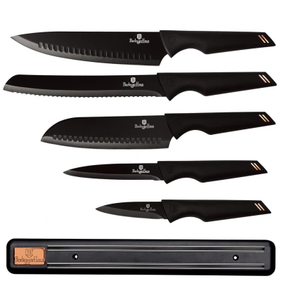 Abbildung von Berlinger Haus BH/2698 Set mit 5 Messern Magnetstreifen Black Rose Serie