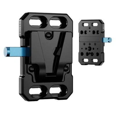 Abbildung von SIRUI Mini V Mount Batterieplatte, Kleiner Adapter mit 1/4 Zoll, 3/8 Zoll ARRI, M4 und M3 Multi Threads, SC VM B