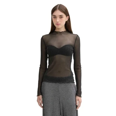 Abbildung von TOM Tailor Denim Langarmshirt, Damen, Größe: XL, Black lurex