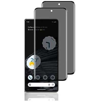 Abbildung von Hkess 2 Stück Sichtschutz für Google Pixel 6 Anti Spy Sichtschutzfolie 9H Härte, Spähen Privatsphäre Schutzfolie, Glas Folie Blickschutzfolie, Kratzer Displayschutzfolie