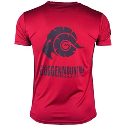 Abbildung von GUGGEN Mountain Herren Funktionsshirt Funktionswäsche Funktions T Shirt Sport Outdoor Aktivitäten Schnelltrocknend Kurzarm Atmungsaktive Rot XL