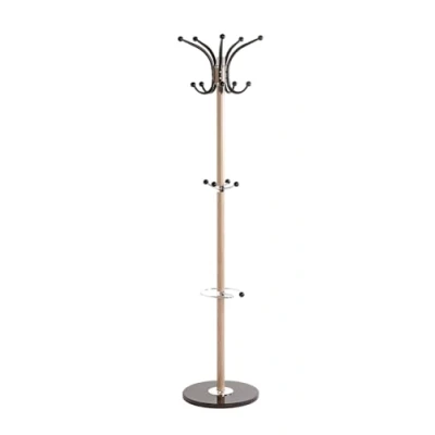 Abbildung von HAKU Möbel Garderobenständer Eiche, schwarz, Marmor, Metall Maße: H 175 cm x Ø 40 cm, Style: Modern
