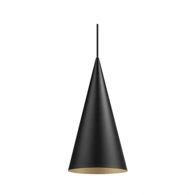 Abbildung von SLV MAGICO 20 Schwarz Gold Pendelleuchte, Hängelampe aus Metall, Innenbeleuchtung, Deckenleuchte, Esszimmerleuchte, Wohnzimmerleuchte Konisch, E27, 10W, Matt, Ø cm
