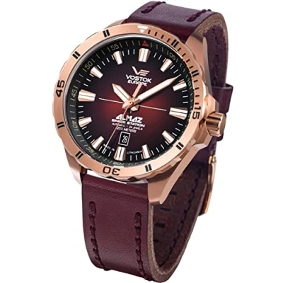Abbildung von Vostok Europe Herren Analog Automatik Uhr mit Leder Armband 320B679