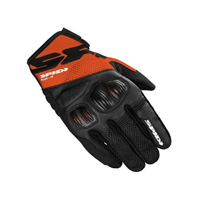 Abbildung von SPIDI, Flash R Evo, Herren Motorrad Handschuhe, schützend &amp; widerstandsfähig, Sommerhandschuhe, wasserdicht rutschfest, Touchscreen tauglich, durchschn. Gewicht 0,1 kg, Orange, Größe L