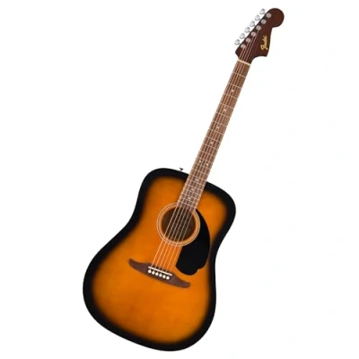 Abbildung von Fender California Debut Redondo Dreadnought Akustikgitarre, Fichtendecke, schwarzes Schlagbrett, 2 Tone Sunburst