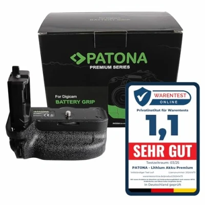 Abbildung von PATONA 1477 Batteriegriff Ersatz für Sony VG C4EM Hochformatgriff mit IR Fernauslöser (Batteriefach 2X Akku NP FZ100) zu Alpha A1 A9 II und A7R IV
