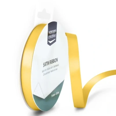 Abbildung von Vaessen Creative Satinband 9mmx10m Gelb Gold