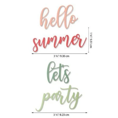 Abbildung von Sizzix Thinlits Die Set Party Phrases 4PK 664469 Sophie Guilar (07 20)