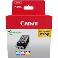 Abbildung von Canon CLI 521C/M/Y 3 farbig Druckerpatrone Multipack