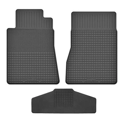 Abbildung von Fußmatten Vorne + Tunnel Schutzmatte 3er Set für Mercedes SLK R 170 1996 2004 Gummi Gumimatten Einzeln und als