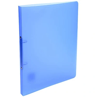 Abbildung von Exacompta 54152E 5er Pack Ringhefter Chromaline aus flexiblem transluzentem Kunststoff 2 Ringe Füllhöhe 15mm DIN A4 Plastikordner ideal für Büro und Schule blau