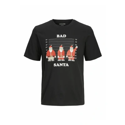Abbildung von JACK&amp;JONES Herren JJXMAS Funny Tee SS Crew Neck T Shirt, Black, S