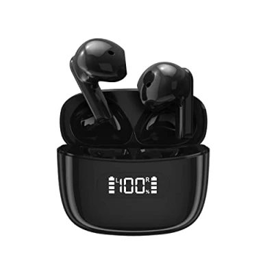 Abbildung von BLACKSMITH FAMILY Kabellose Bluetooth Kopfhörer, IPX7, wasserdicht, 5.2, Touch Steuerung, integriertes Mikrofon, 30 Stunden Spielzeit, für iOS und Android Telefon